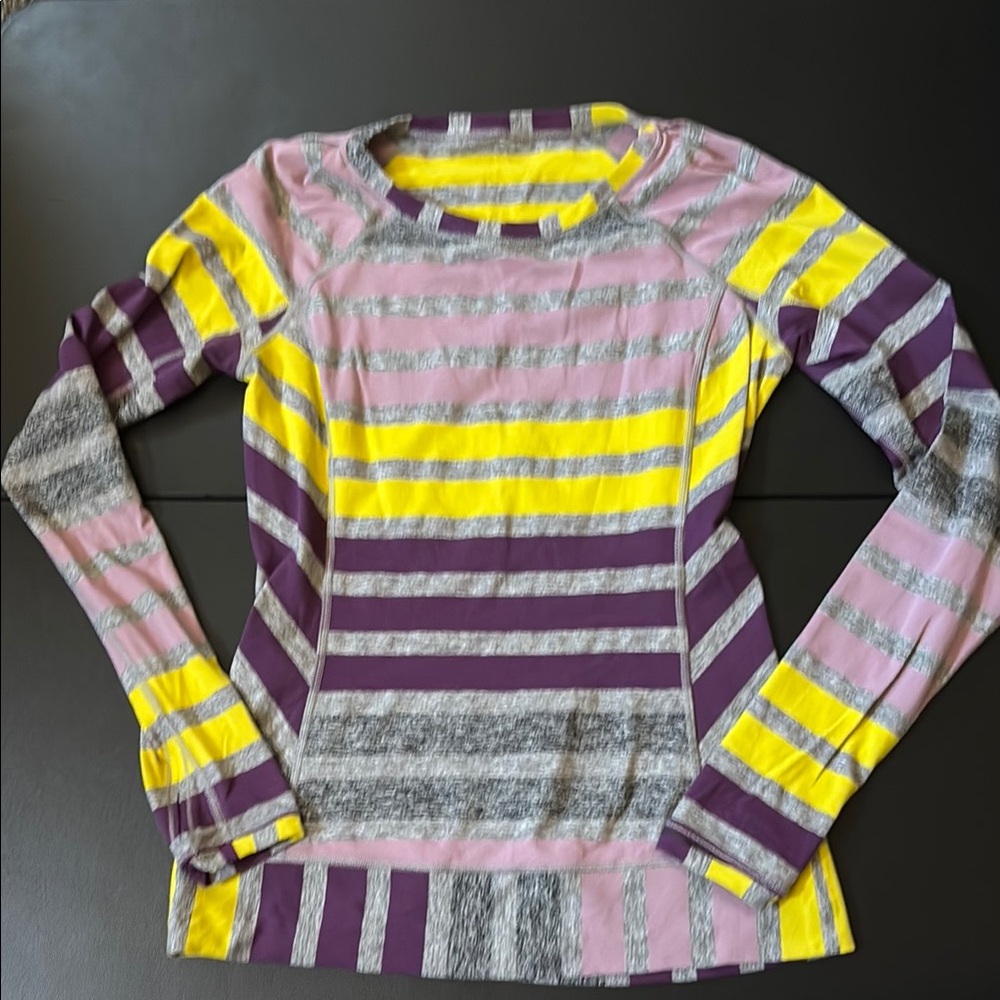 lululemon athletica Multicolor Striped Long Sleeve Tee